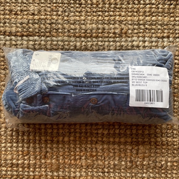 NEW Free People My Best Top Button Down In Eventide Blue - Picture 12 of 16